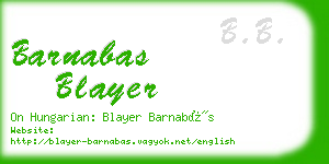 barnabas blayer business card